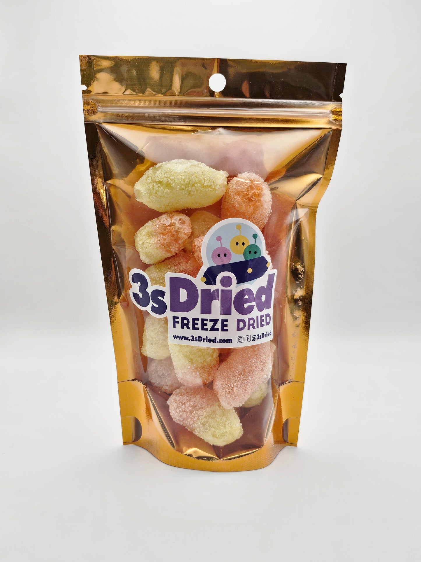 Freeze Dried Peach Rings - Crispy Gummy Peach Candy