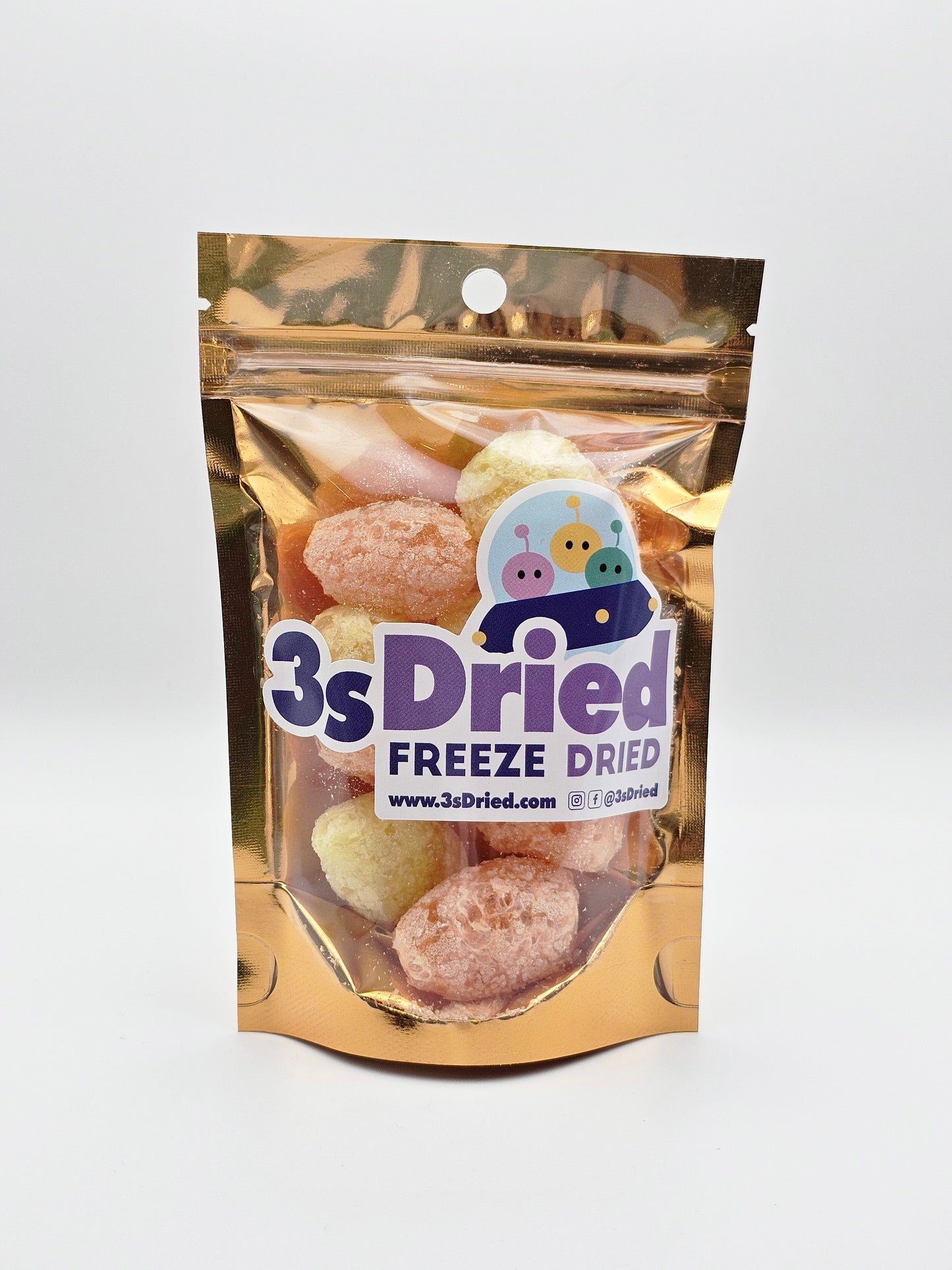 Freeze Dried Peach Rings - Crispy Gummy Peach Candy